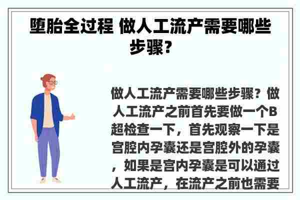 堕胎全过程 做人工流产需要哪些步骤？